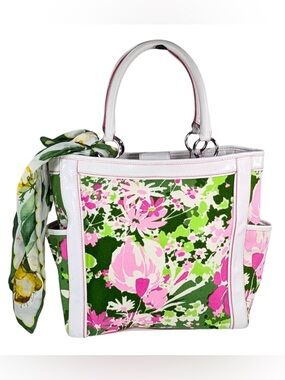 NWT NEW Talbots Tote Bag Purse Floral Brocade Weave Purse Preppy Chic Luxury HTF